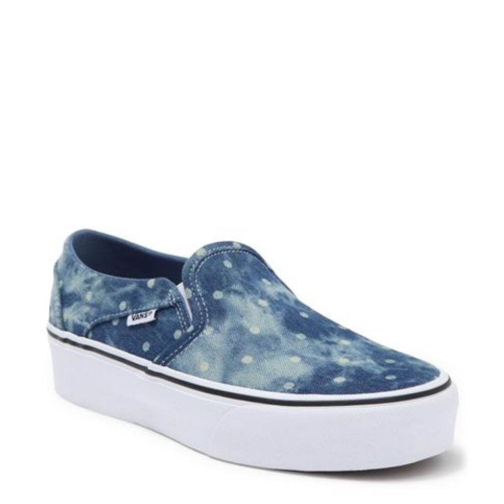 Vans Blue Tie-Dye Slip-On Sneakers